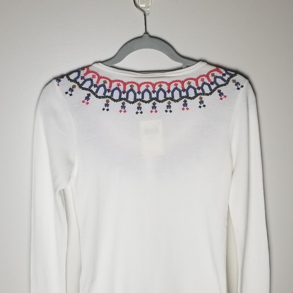 Lucky Brand Front Buttons Embroidered Long Slevees - Picture 10 of 11